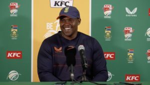 Sisanda Magala Proteas presser 26 Mar 2023