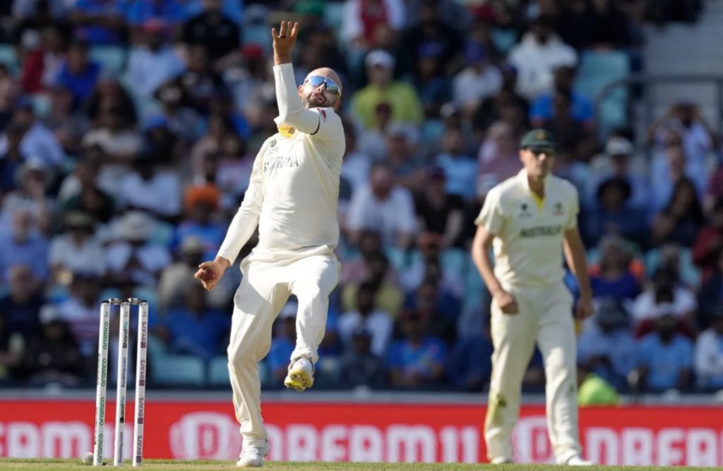 Nathan Lyon bowls Australia 8 June 2023