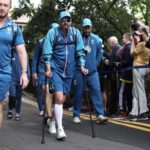 Nathan Lyon crutches 30 June 2023