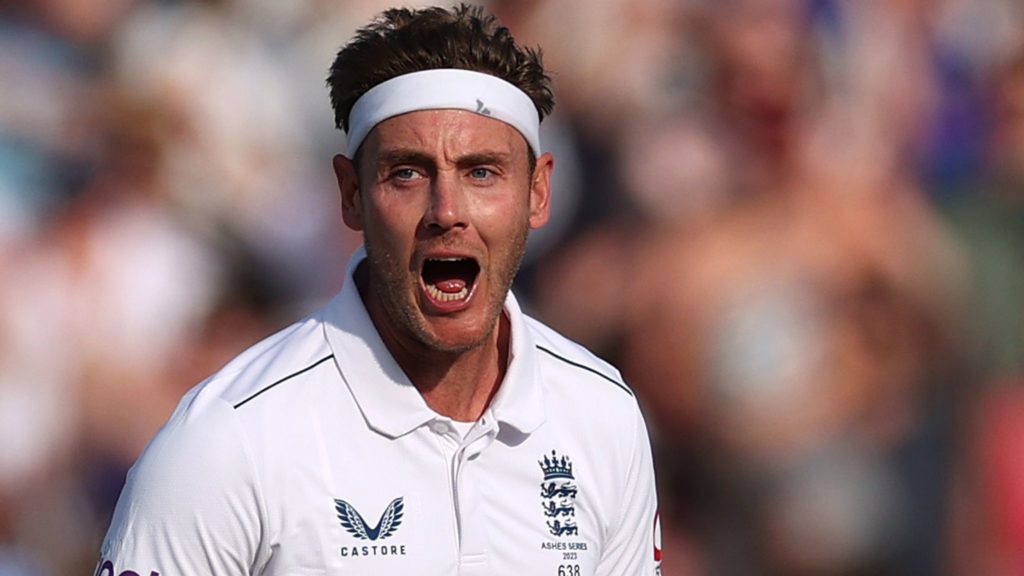 Stuart Broad celebrates 19 Jun 2023