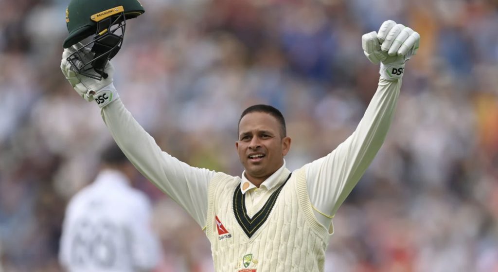 Usman Khawaja celebrates 100 17 June 2023