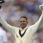 Usman Khawaja celebrates 100 17 June 2023