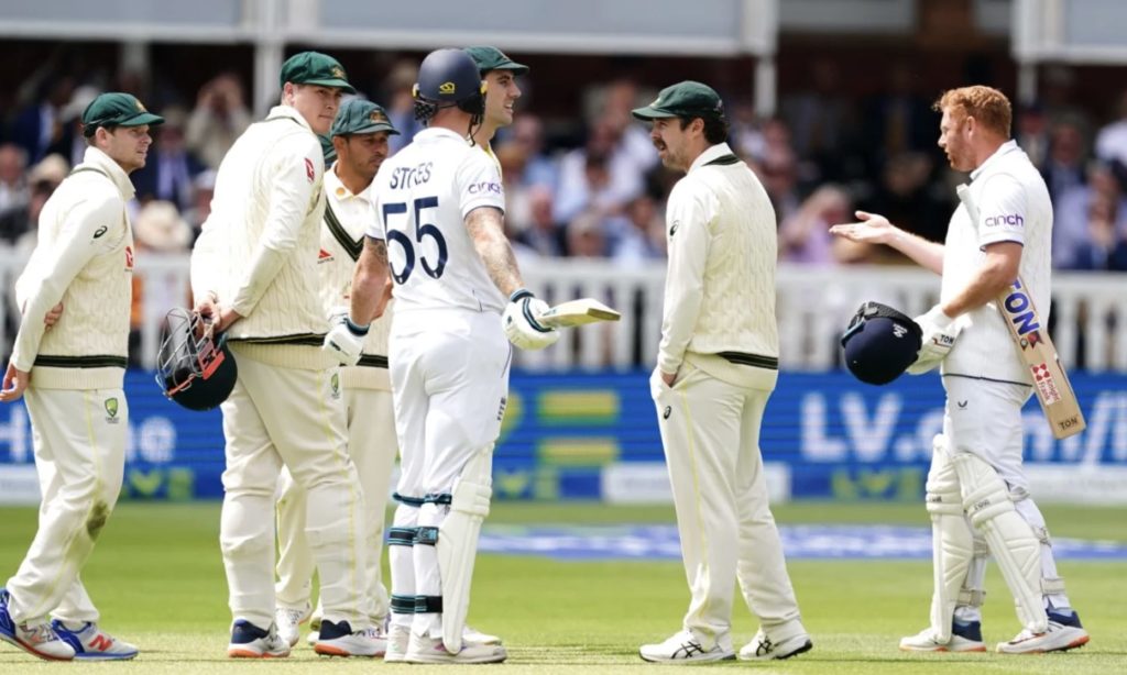 Australia England argue Lord's 2 July 2023