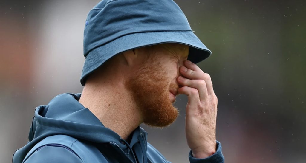 Ben Stokes dejected 23 July 2023