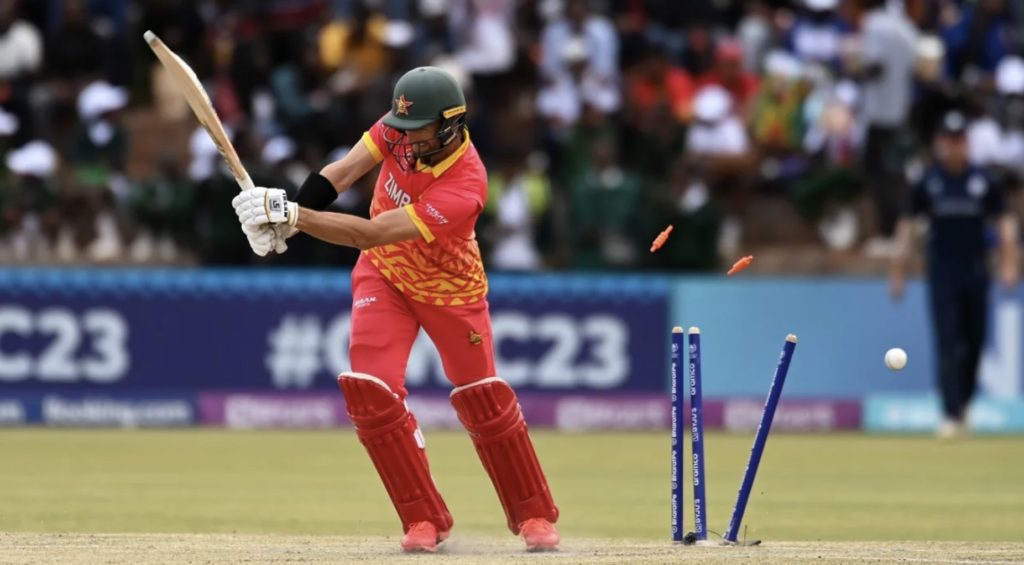 Craig Ervine Zimbabwe bowled 4 July 2023