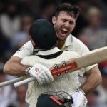 Mitchell Marsh celebrates hundred 6 July 2023