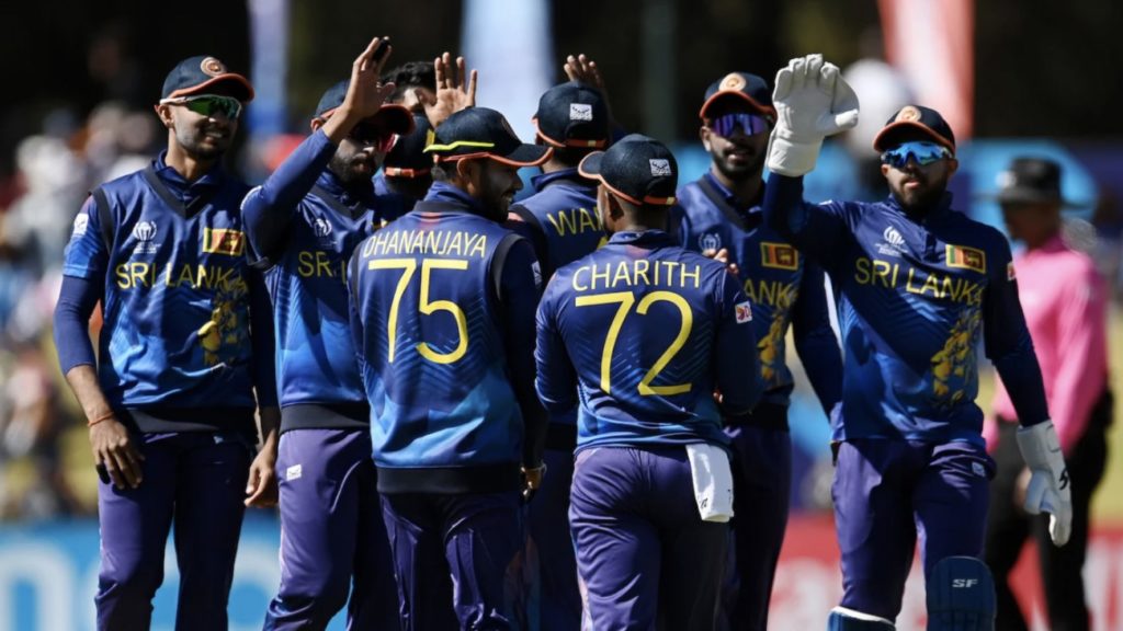 Sri Lanka celebrate wicket 9 July 2023