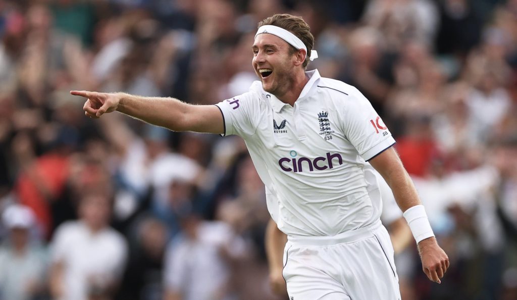 Stuart Broad celebrates 31 July 2023