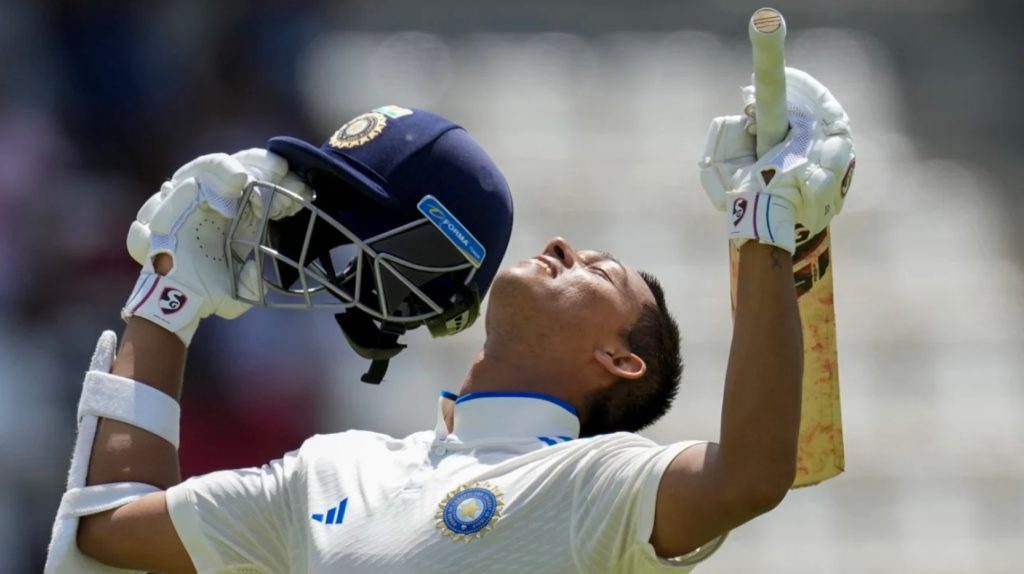 Yashasvi Jaiswal India century 13 July 2023