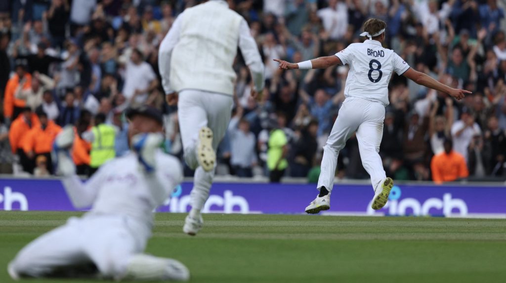 Stuart Broad Bairstow wicket 31 July 2023