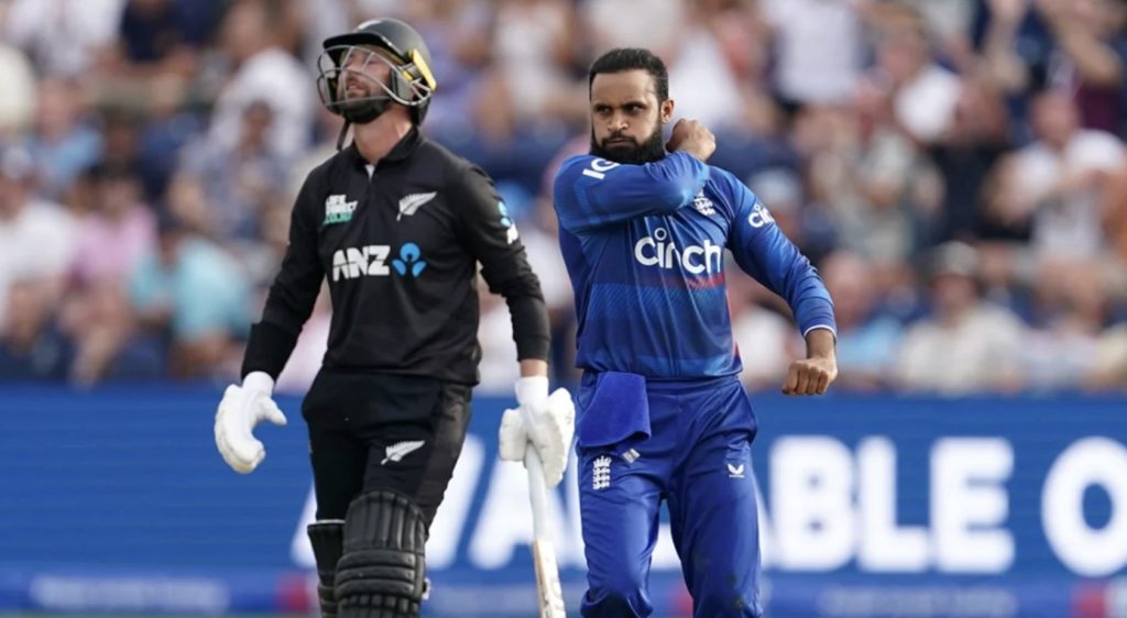 Adil Rashid wicket England 8 Sep 2023