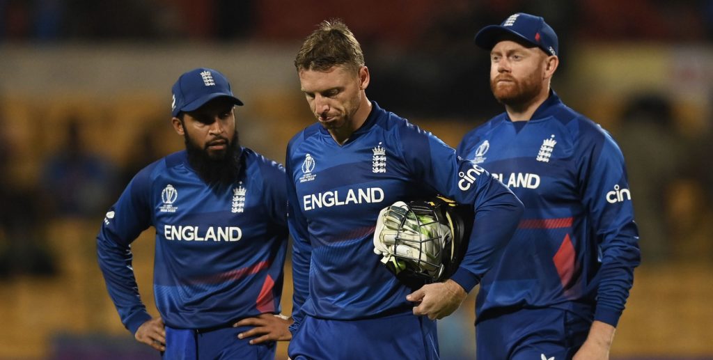 Jonny Bairstow England dejected 26 Oct 2023 Gareth Copley Getty Images