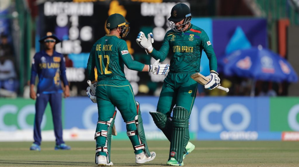 Quinton de Kock Rassie vd Dussen 7 Oct 2023 Surjeet Yadav:Getty Images