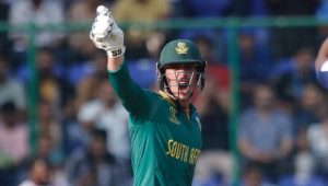 Quinton de Kock shouts SA 7 Oct 2023 Pankaj Nangia:Gallo Images