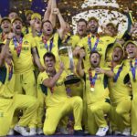 Australia 2023 CWC trophy Gareth Copley Getty Images