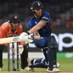 Ben Stokes reverse sweep 8 Nov 2023 Gareth Copley Getty Images