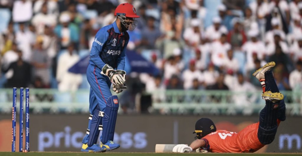 Colin Ackermann run out 30 Nov ICC Getty Images