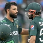 Fakhar Zaman Babar Azam 4 Nov 2023 Sajjad Hussain:AFP