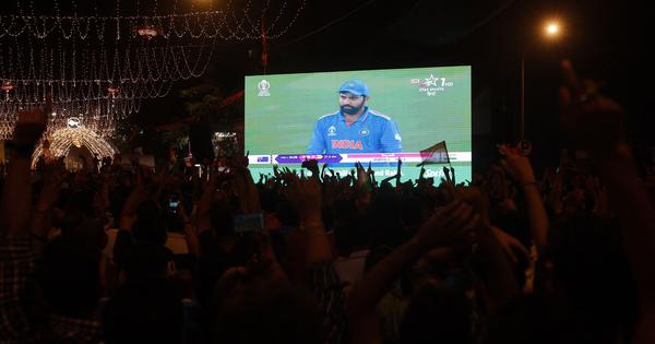 Fans watch India