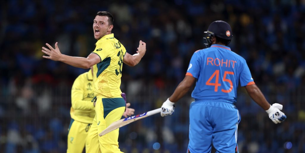 Josh Hazlewood Rohit Sharma 2023 Robert Cianflone Getty Images