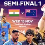 LIVE- India vs New Zealand (2023 CWC semi-final)
