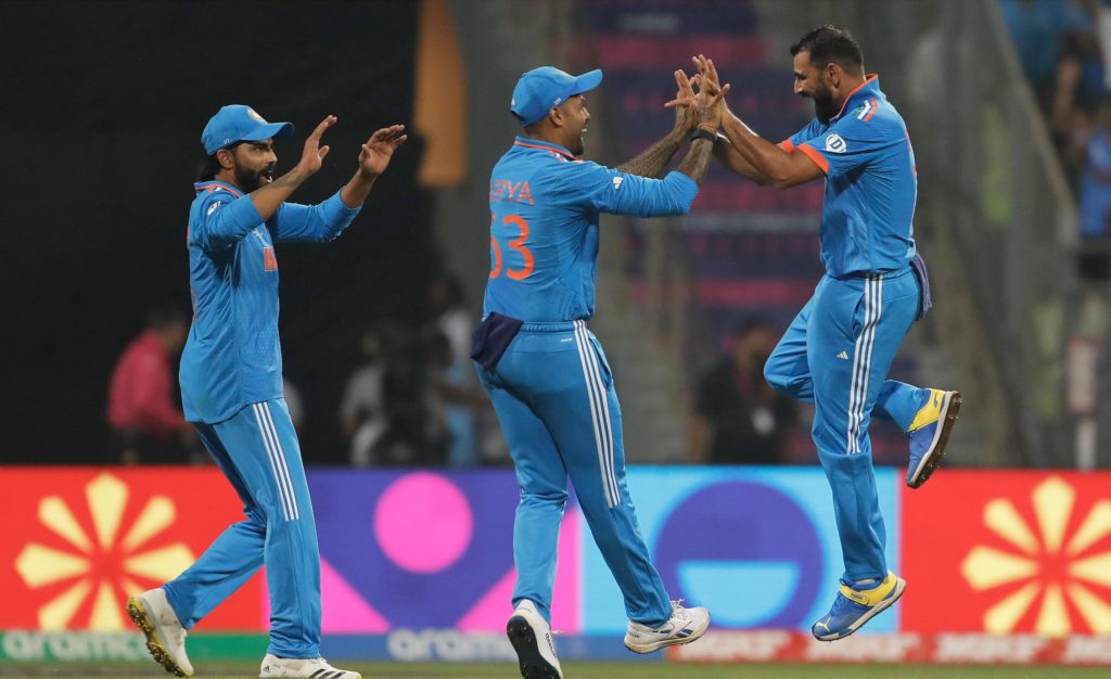 Mohammed Shami 2 Nov 2023 Surjeet Yadav Getty Images