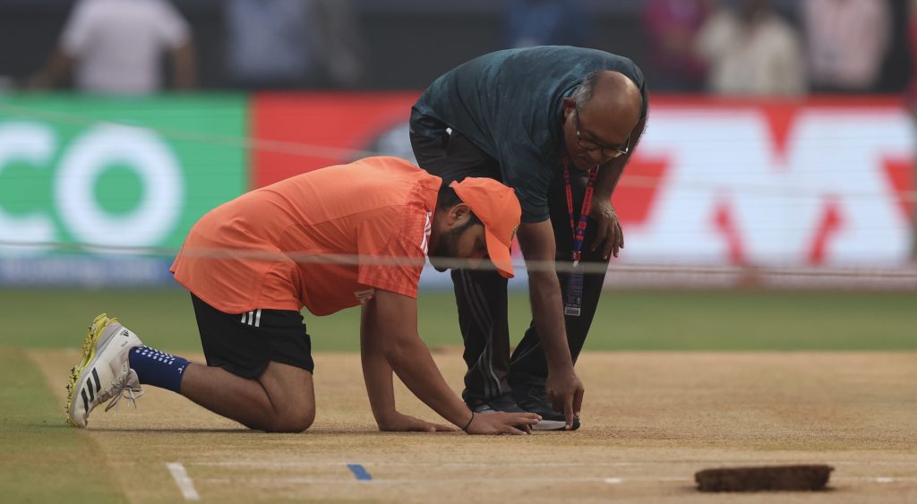 Rohit Sharma India pitch Robert Cianflone Getty Images