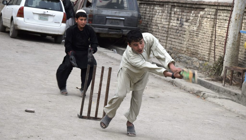Afghanistan kids cricket streets