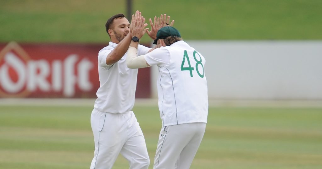 Dane Paterson wicket SA A 6 Dec 2023 Charle Lombard Gallo Images