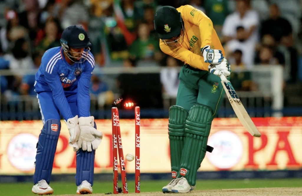 Donovan Ferreira bowled AFP Getty Images