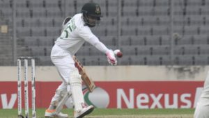 Mushfiqur Rahim handles ball