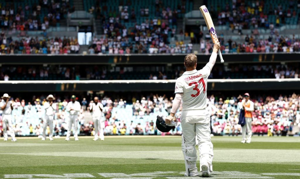 David Warner crowd 6 Jan 2024 Darrian Traynor Getty Images