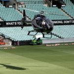 David Warner helicopter