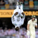 Kevin Sinclair back-flip 26 Jan 2024 Bradley Kanaris Getty Images