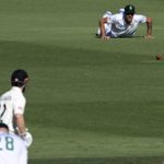 Duanne Olivier dropped catch 4 Feb 2024 Joe Allison Getty Images