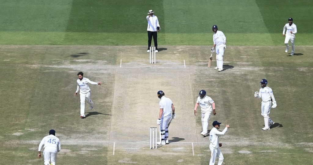 Kuldeep Yadav Ben Stokes 7 Mar 2024 Gareth Copley Getty Images