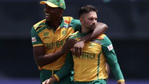 Kagiso Rabada Keshav Maharaj 10 June 2024 Robert Cianflone Getty Images