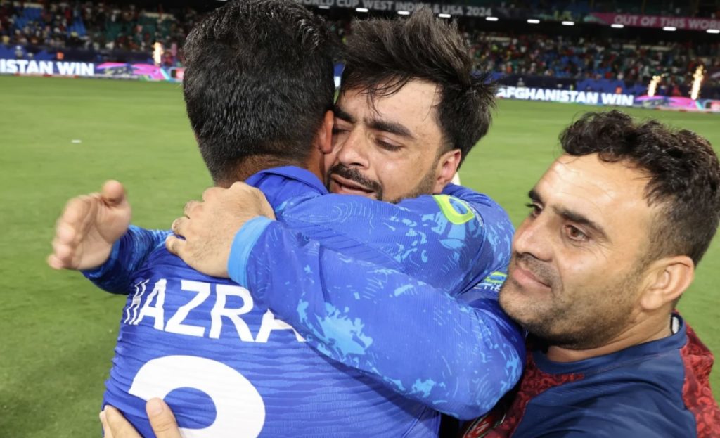 Rashid Khan hug 24 June 2024