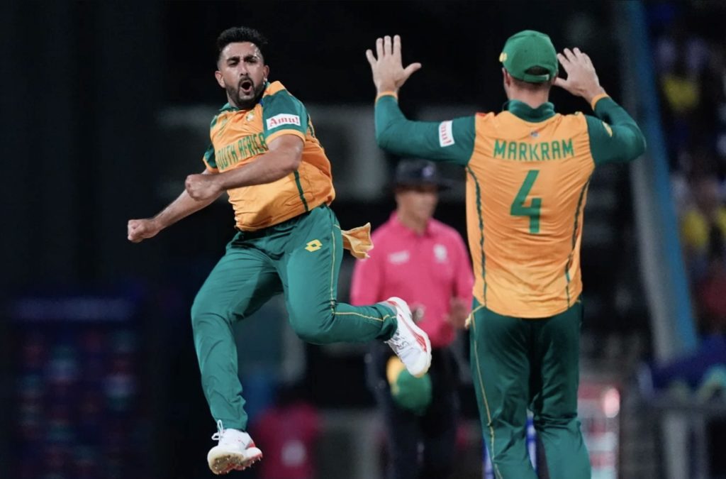 Tabraiz Shamsi celebrates 2 23 June 2024