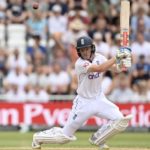 Ollie Pope bat ball 20 July 2024 Gareth Copley Getty Images