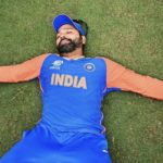 Rohit Sharma India lying down