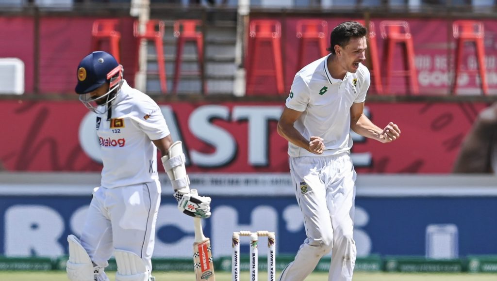 Marco Jansen Kusal Mendis 30 Nov 2024 Darren Stewart Gallo Images