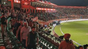 Fans leave Dharamsala 8 May 2025 Shammi Mehra:AFP via Getty Images