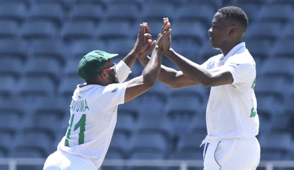 Kagiso Rabada Temba Bavuma Sydney Seshibedi:Gallo Images