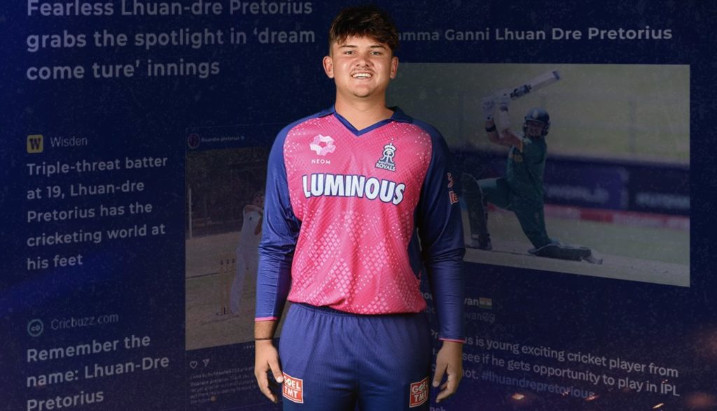Lhuan-dre Pretorius Rajasthan Royals