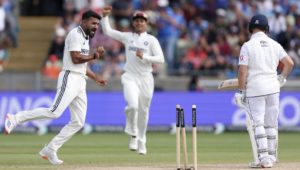 Akash Deep Ben Duckett 5 July 2025 Michael Steele Getty Images