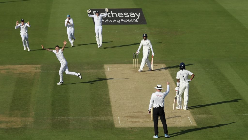Brydon Carse Shubman Gill 13 July 2025 Gareth Copley Getty Images