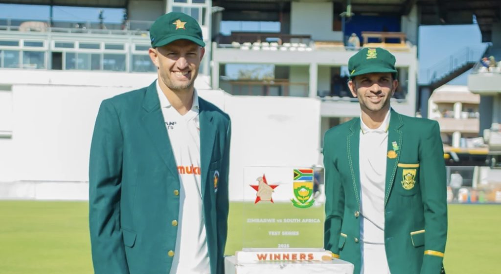 Craig Ervine Keshav Maharaj toss Zimbabwe Cricket