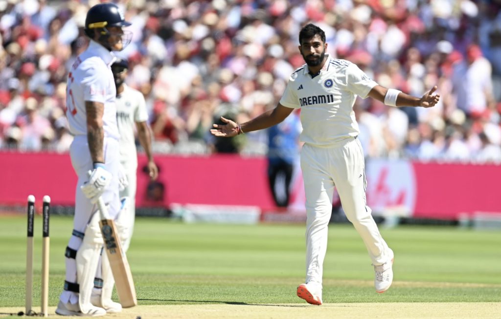 Jasprit Bumrah Ben Stokes 11 Ju;y 2025 Gareth Copley Getty Images