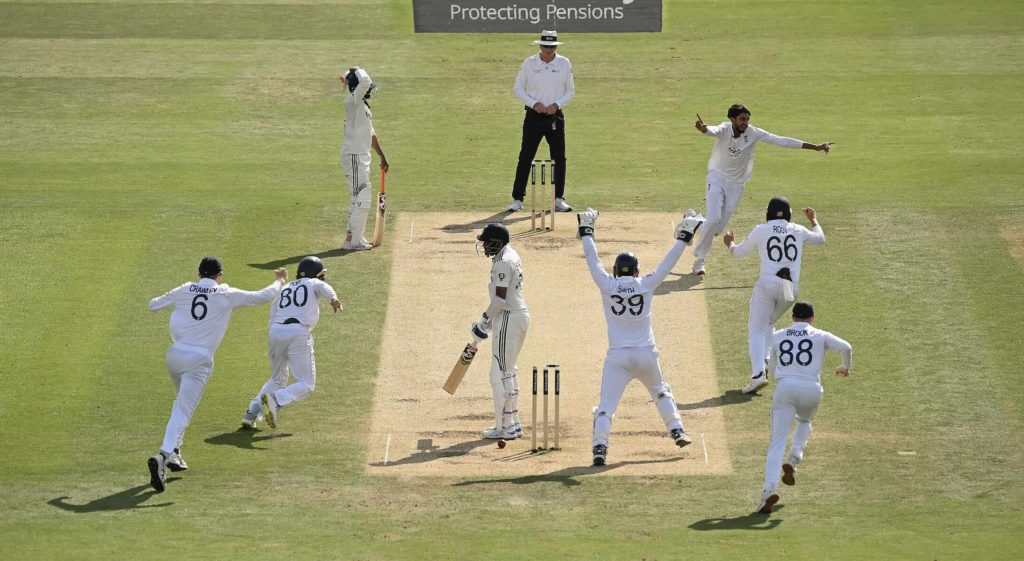 Shoaib Bashir Mohammed Siraj 14 July 2025 Clive Mason Getty Images